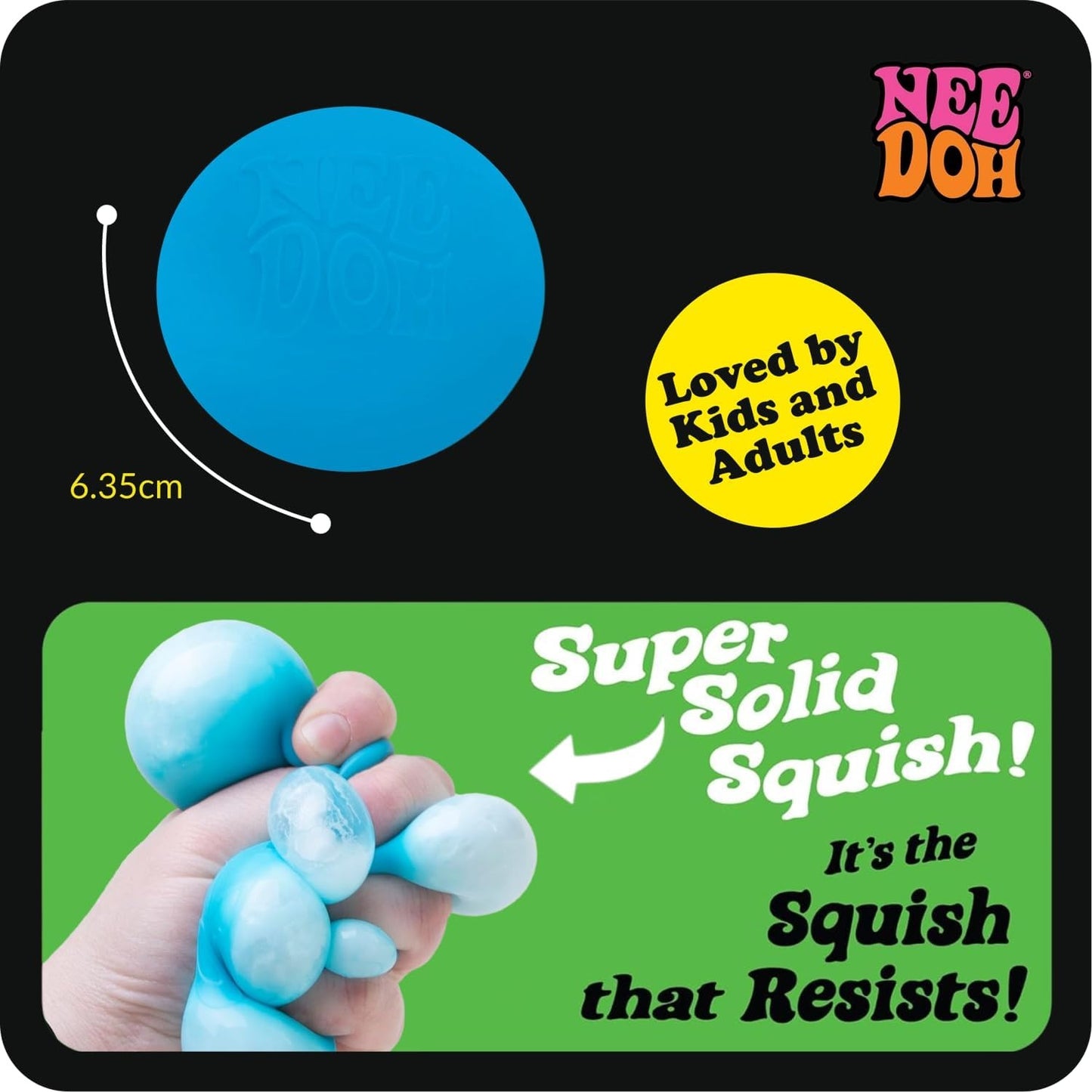 Needoh Classic Fidget Sensory Ball Toy - Nee Doh Stress Ball - Helps with Anxiety & Stress