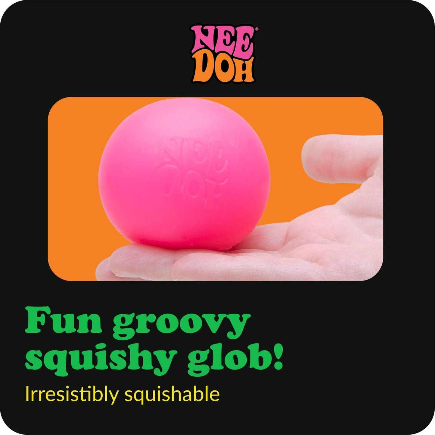 Needoh Classic Fidget Sensory Ball Toy - Nee Doh Stress Ball - Helps with Anxiety & Stress