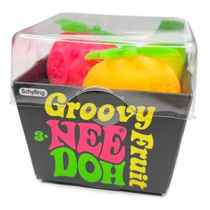 NeeDoh Groovy Fruit Fidget Toy Anti Stress Ball - Banana, Strawberry & Orange