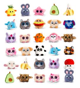 Keel Toys 8cm Bobballs Plush Beanie - 20 Designs to collect - Bunny, Banana, Narwhal, Cat, Burger, Dog, Avocado, Owl, Panda, Sheep, Pineapple, Elephant