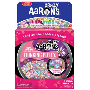 Crazy Aarons Thinking Putty 90g - Hide Inside: Find the Hidden Pieces - Mixed Emotions, Party Animals & Sweet Surprise