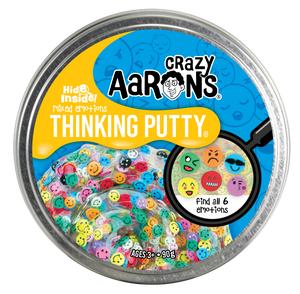 Crazy Aarons Thinking Putty 90g - Hide Inside: Find the Hidden Pieces - Mixed Emotions, Party Animals & Sweet Surprise