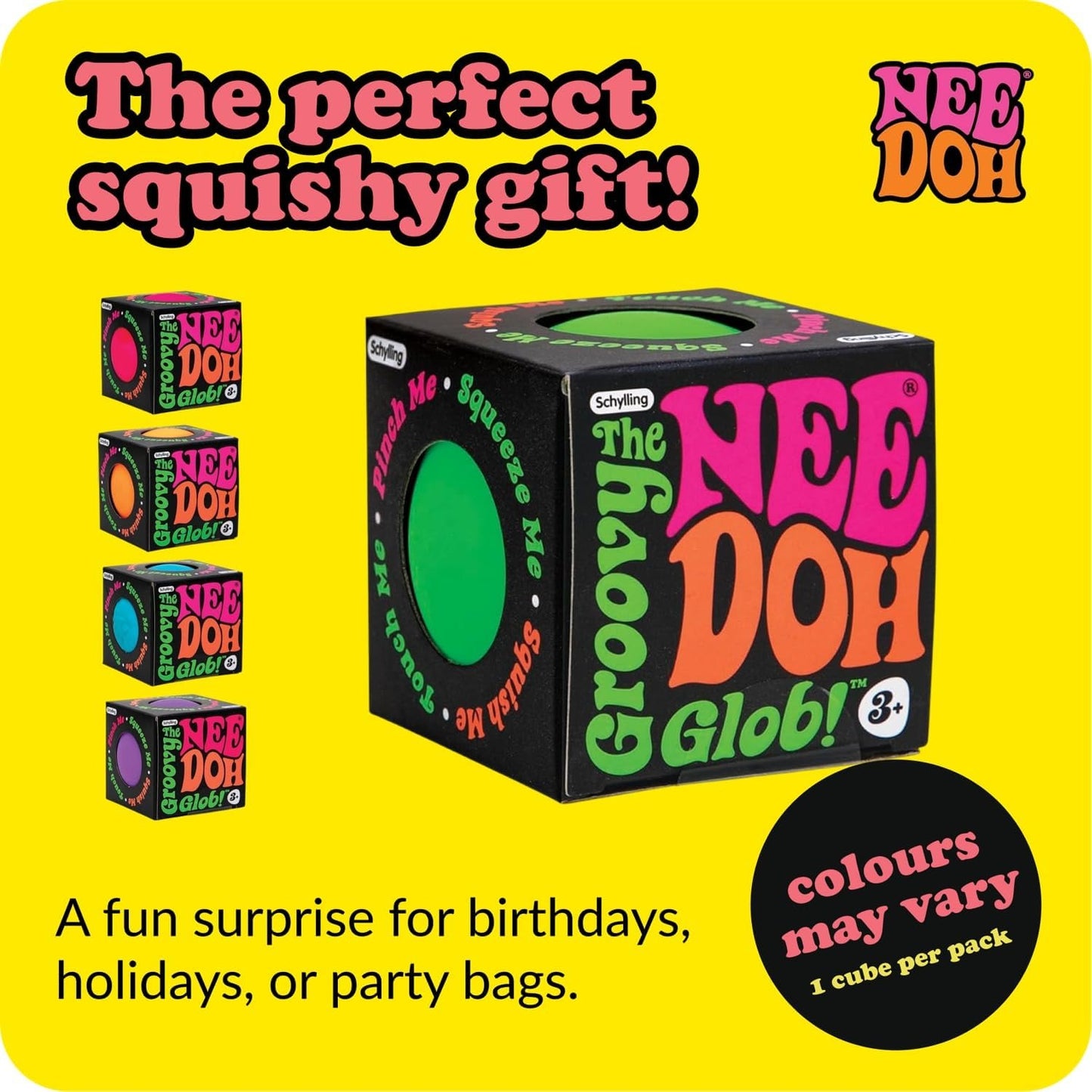 Needoh Classic Fidget Sensory Ball Toy - Nee Doh Stress Ball - Helps with Anxiety & Stress