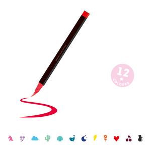 Legami Set of 12 Brush Markers - Water Based None Toxic Ink - Vibrant or Pastel Colours