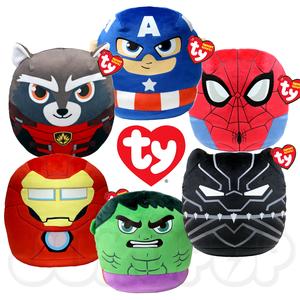 Ty Marvel Beanie Superheroes Plush Soft Toy - Spiderman, Iron Man, Captain America, The Hulk, The Guardians of the Galaxy Groot