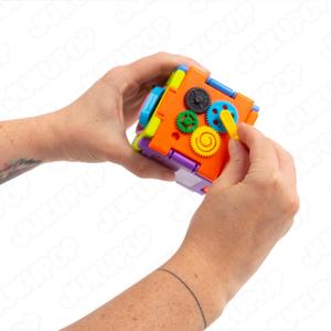 Super Sensory Square Ultimate Fidget Toy - Spin, Push, Pop, Twist, Click - Button, Maze, Toggle For ADHD & Anxiety