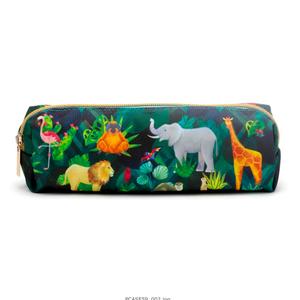 Animal Kingdom Canvas Pencil Case - Cute and Durable Stationery Storage