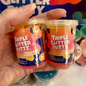 Triple Glitter Putty Multicoloured Sensory Slime