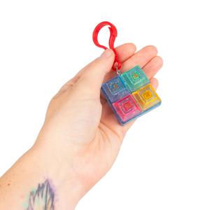 Glitter Clicker Keyboard Keychain Key Chain Key Ring Keyring Sensory Fidget Toy For Stress Relief