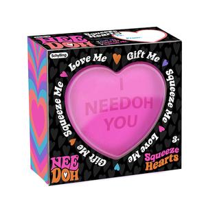 NeeDoh Squeeze Heart Squishy Fidget Toy - For Stress, Anxiety, ADHD, Autism