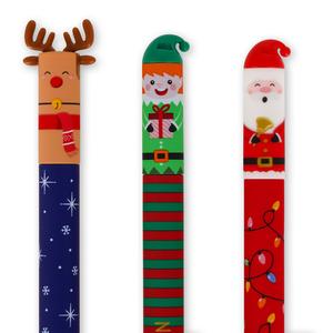 Legami Set of 3 Erasable Pens - Christmas Stationery Naughty or Nice - Santa, Reindeer & Elf