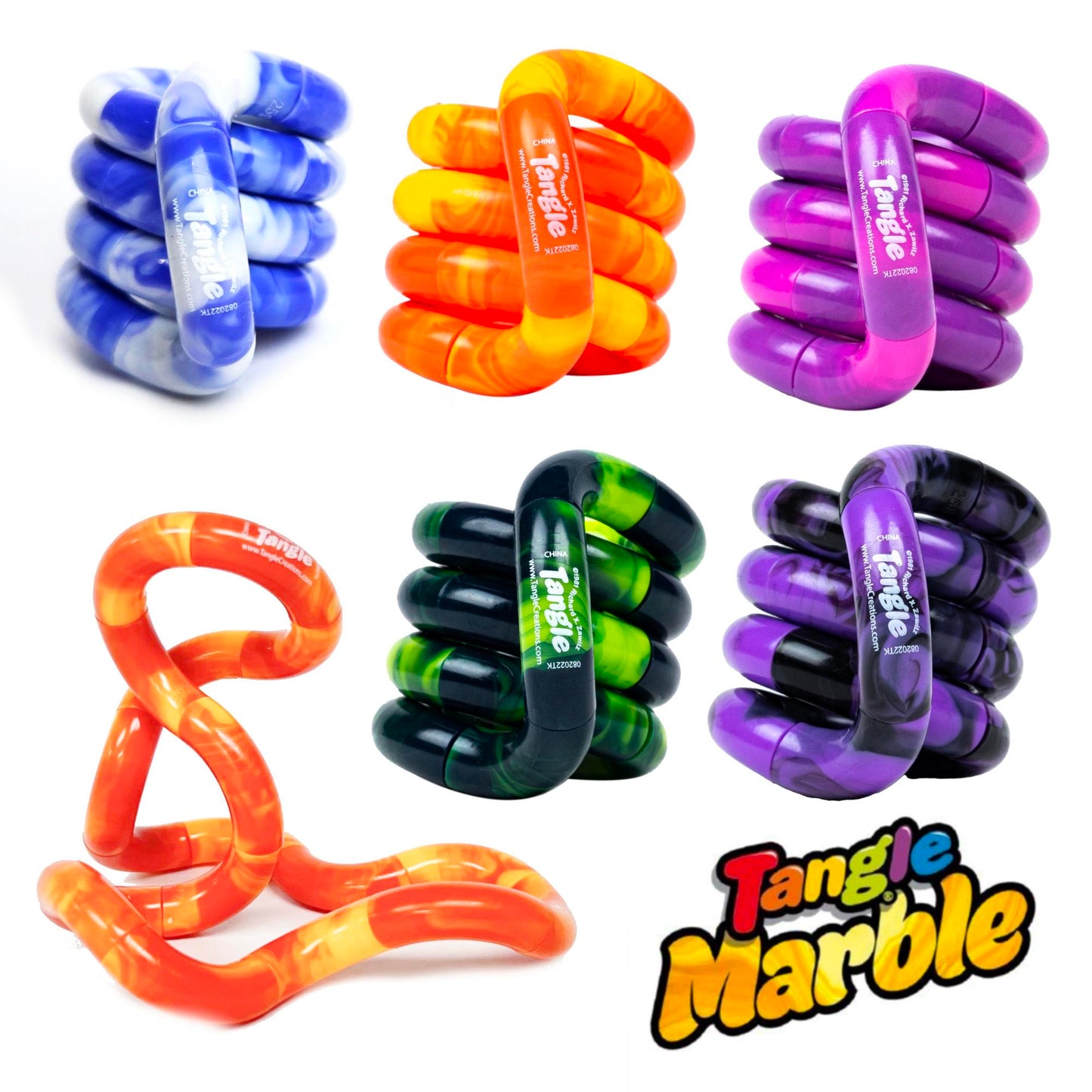 Tangle Sensory Fidget Toy - Classic, Metallic, Textured, Fuzzies, Glow in the Dark, Colour Change, Furry