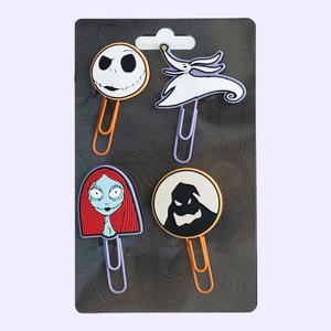 Disney Nightmare Before Christmas Paper Clips With Rubber Toppers