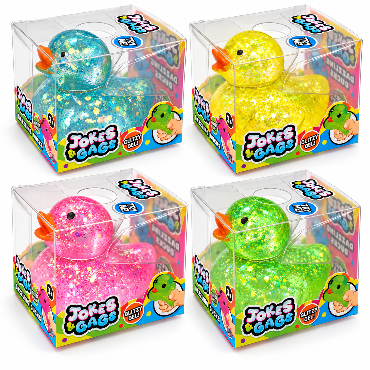 HTI Dazzling Ducks – Glitter Gel Squishy Fidget