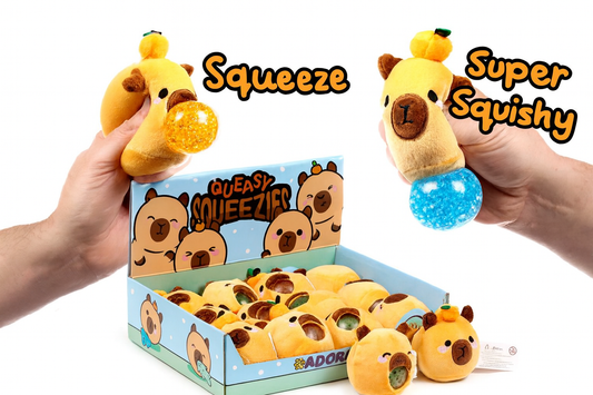 Queasy Squeezies Adoramals Plush Squeezy Bead Filled Fidget Toy