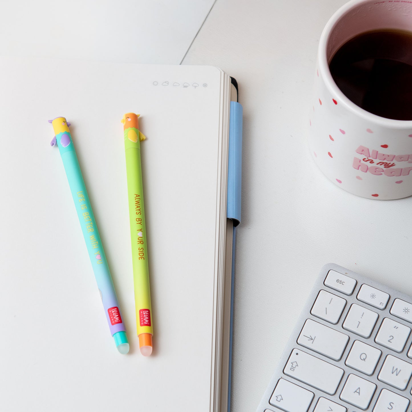 Legami Valentine’s Day Stationery Collection – Erasable Gel Pens, Heart Highlighter, Deco Stamp, Cupid Pencil & Heart Crayons