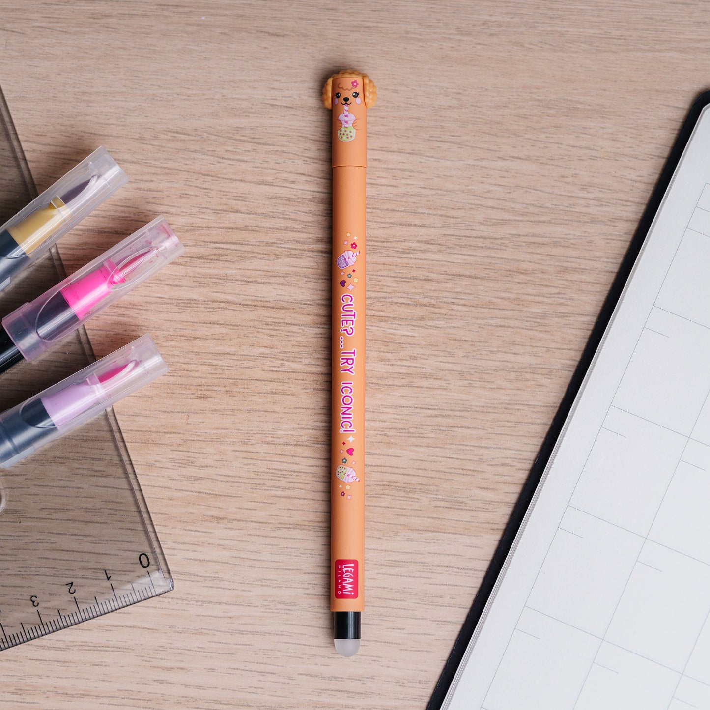 Legami Fur-Ever Friends Set of 3 Gel Erasable Pens