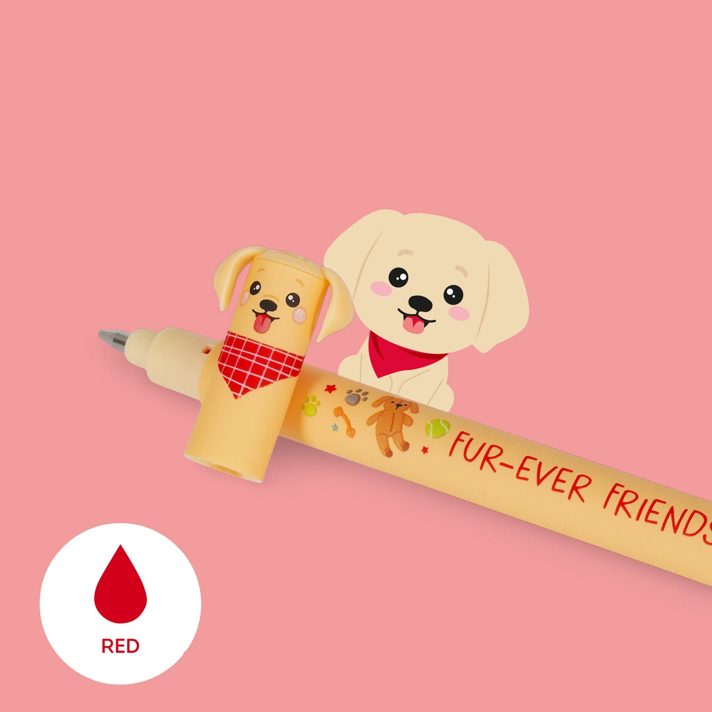 Legami Fur-Ever Friends Set of 3 Gel Erasable Pens
