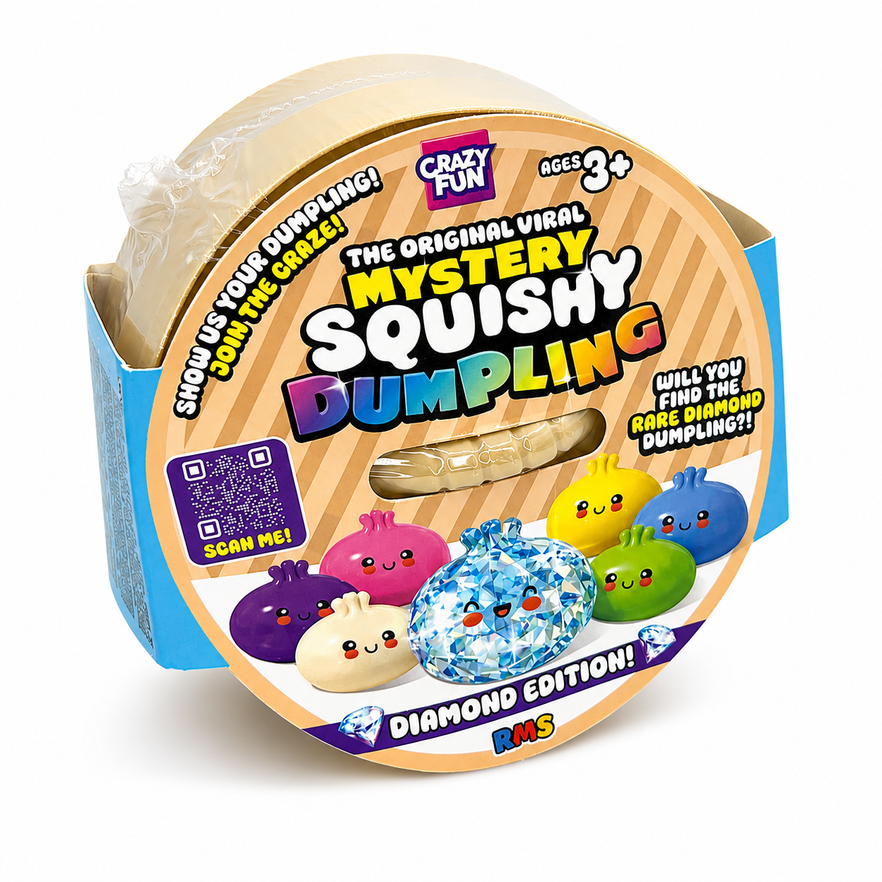RMS The Original Viral Mystery Squishy Dumpling (Starlight, Holographic, Galaxy)