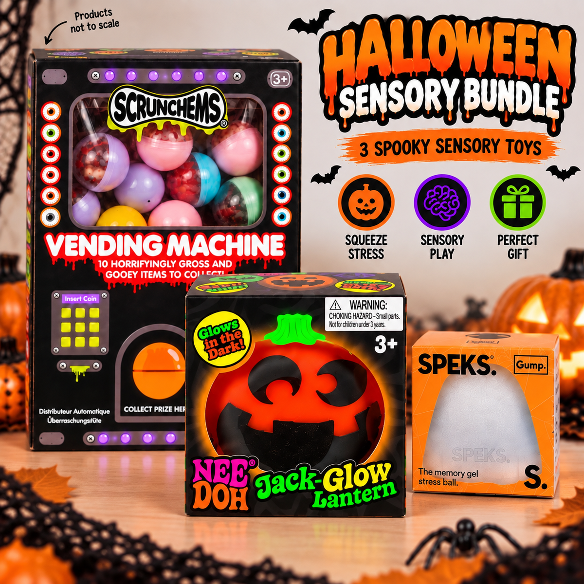 Halloween Sensory Bundle – Scrunchems, NeeDoh & Speks