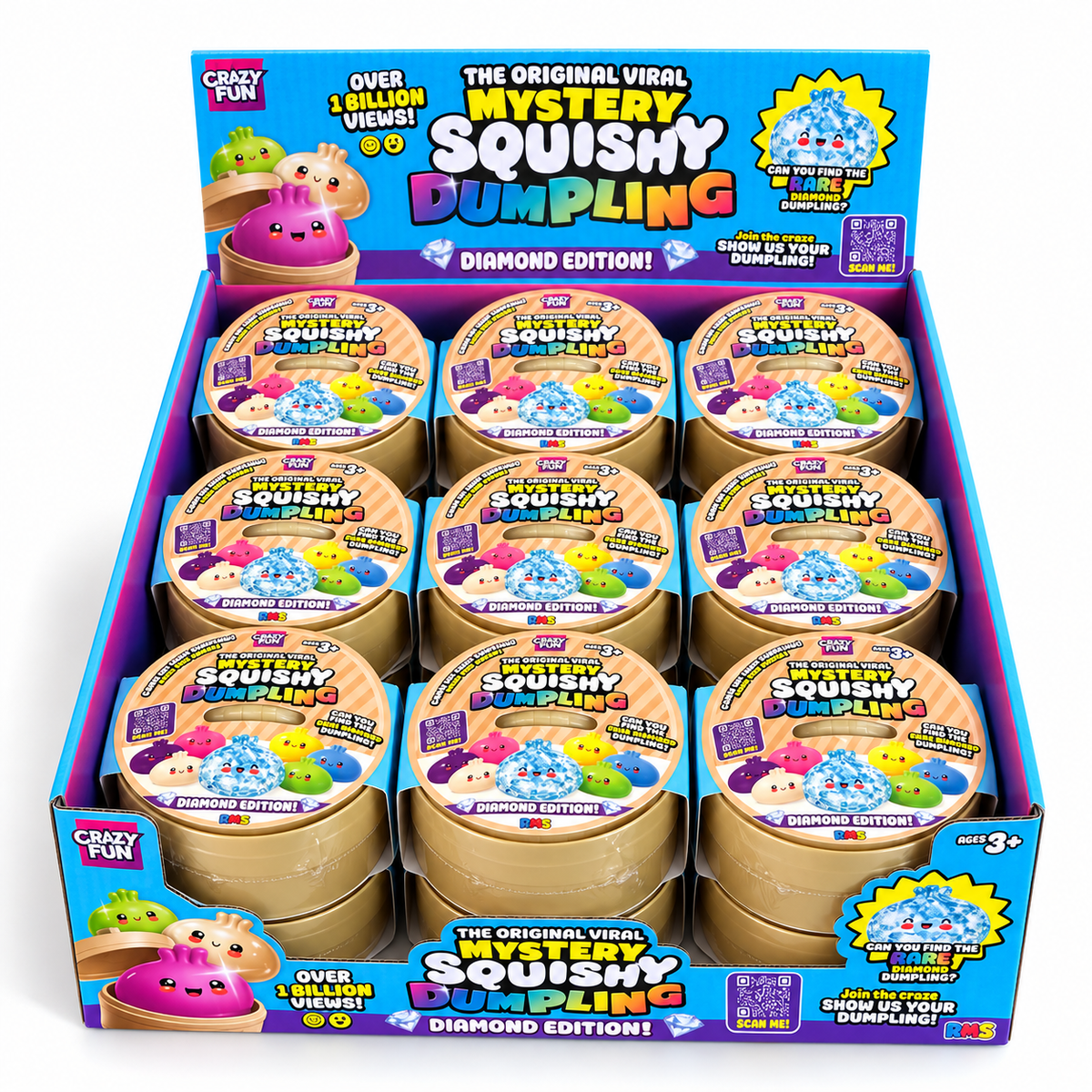 RMS The Original Viral Mystery Squishy Dumpling (Starlight, Holographic, Galaxy)