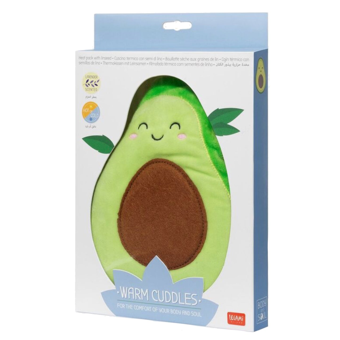 Legami Warm Cuddles Heat Pillow with Linseed - Avocado