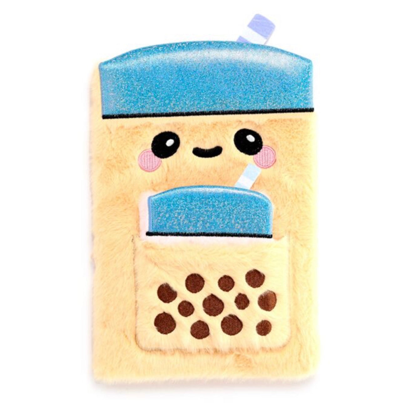 Foodiemals Bubble Tea Plush Notebook with Pouch & Mini Notebook