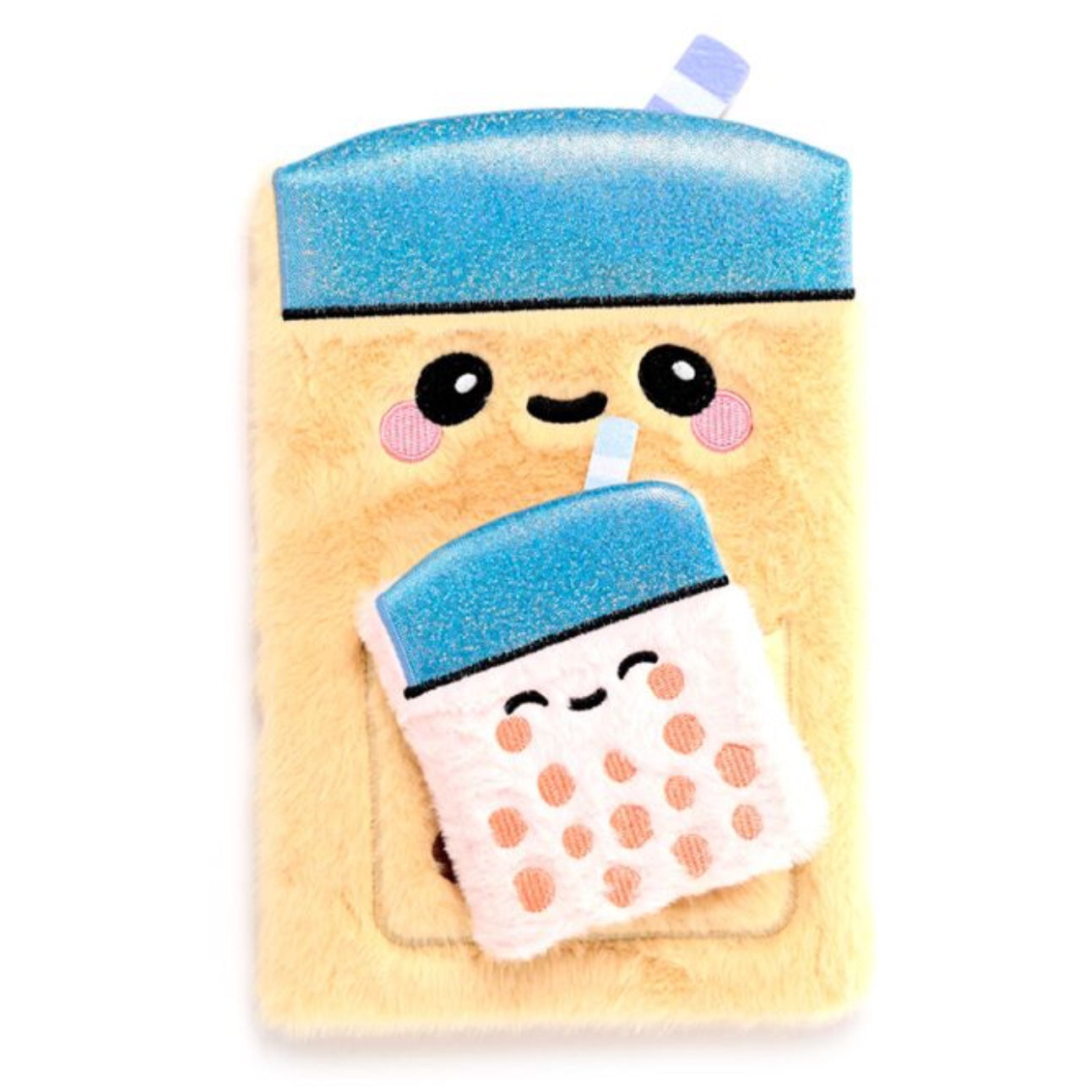 Foodiemals Bubble Tea Plush Notebook with Pouch & Mini Notebook