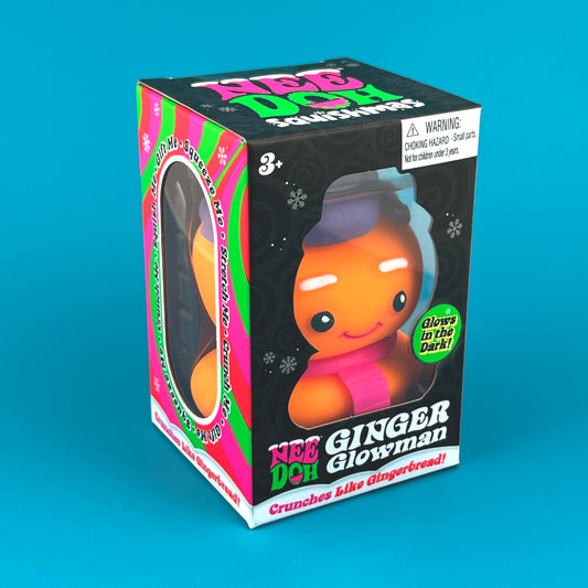NeeDoh Christmas Ginger Glowman Glow in the Dark Sensory Fidget Toy