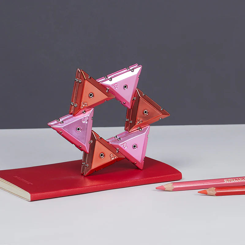 SPEKS Pyramid Chrome Geode Magnetic Fidget Toy