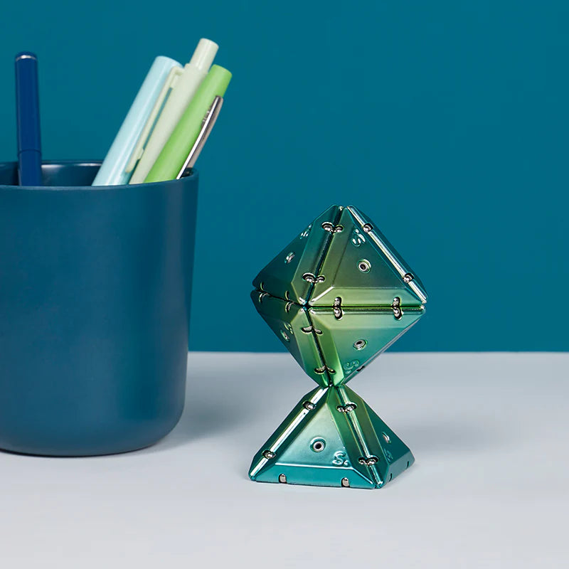 SPEKS Pyramid Chrome Geode Magnetic Fidget Toy