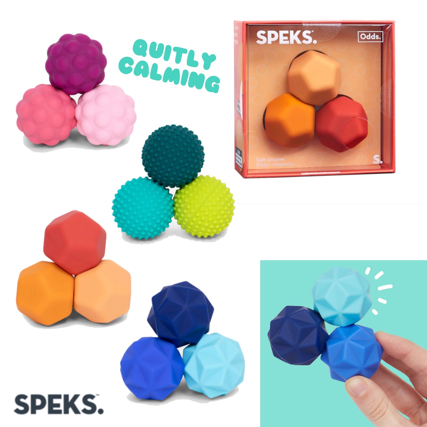 SPEKS Odds Soft Textured Silicone Magnets - Fidget Toys