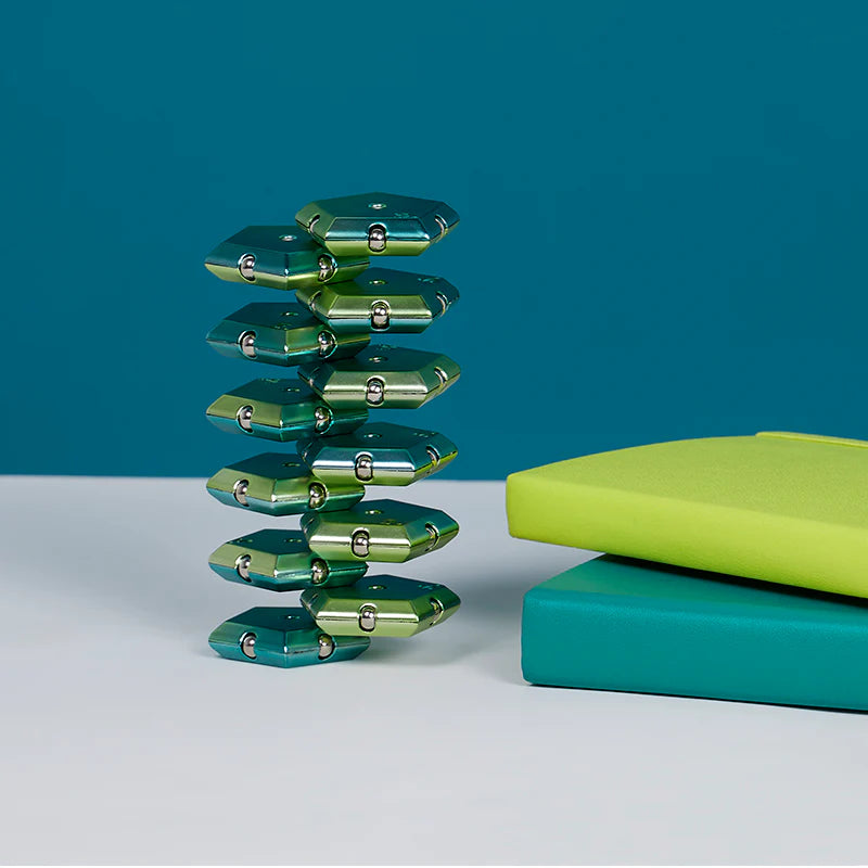 SPEKS Chrome Geode Magnetic Fidget Toy - Pyramid & Sphere