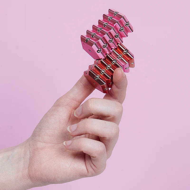 SPEKS Chrome Geode Magnetic Fidget Toy - Pyramid & Sphere