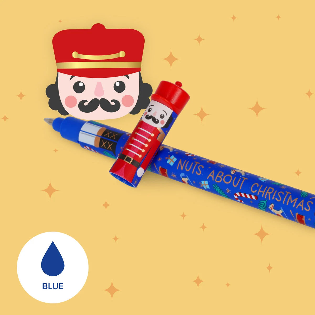 Legami Christmas Set of 3 Erasable Gel Pens - The Nutcracker