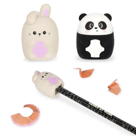 Legami Mini Friends Pencil Sharpener - Panda & Bunny