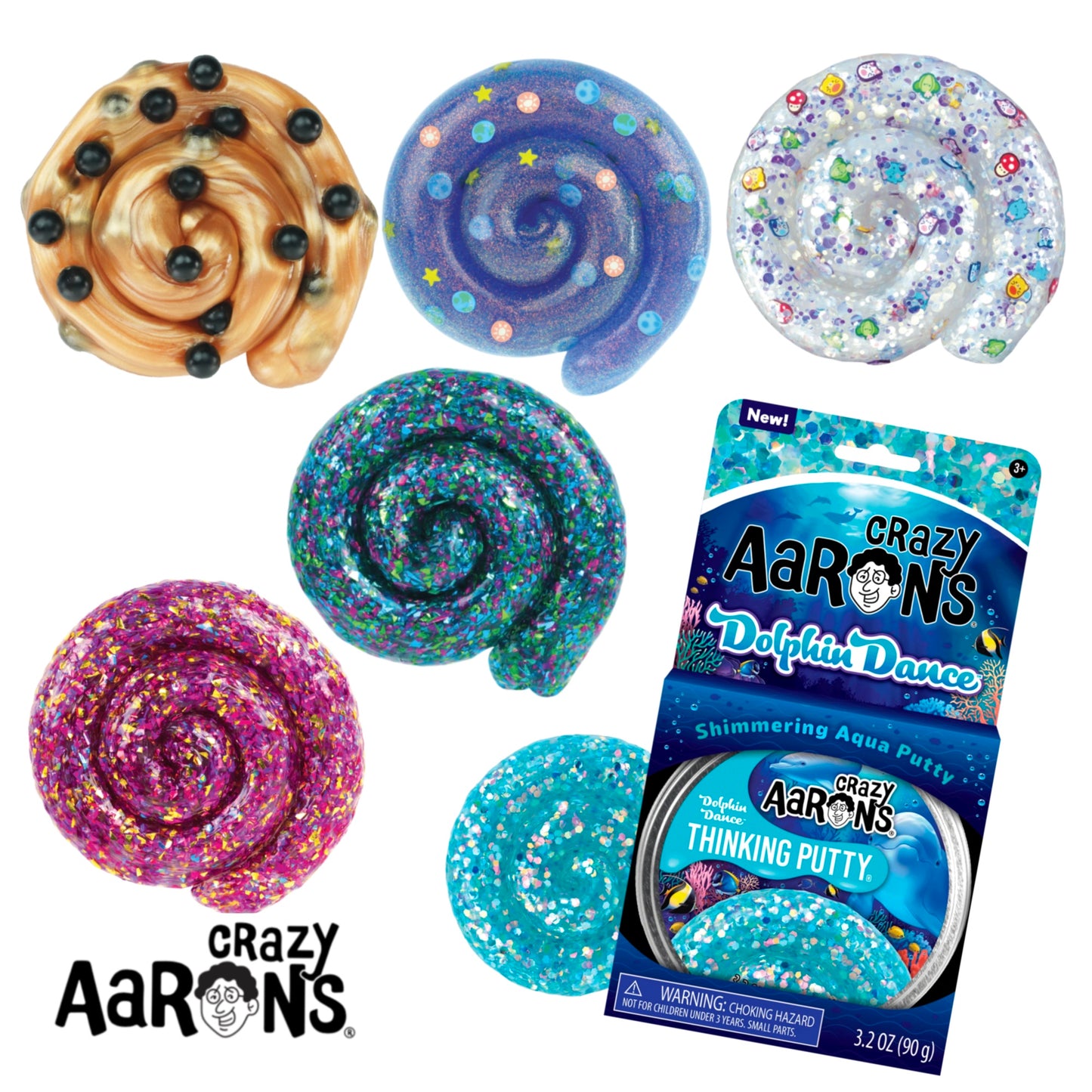 Crazy Aaron’s Thinking Putty 90g – Assorted Styles (Honey Hive, Kawaii Cute, Dino Scales & More)