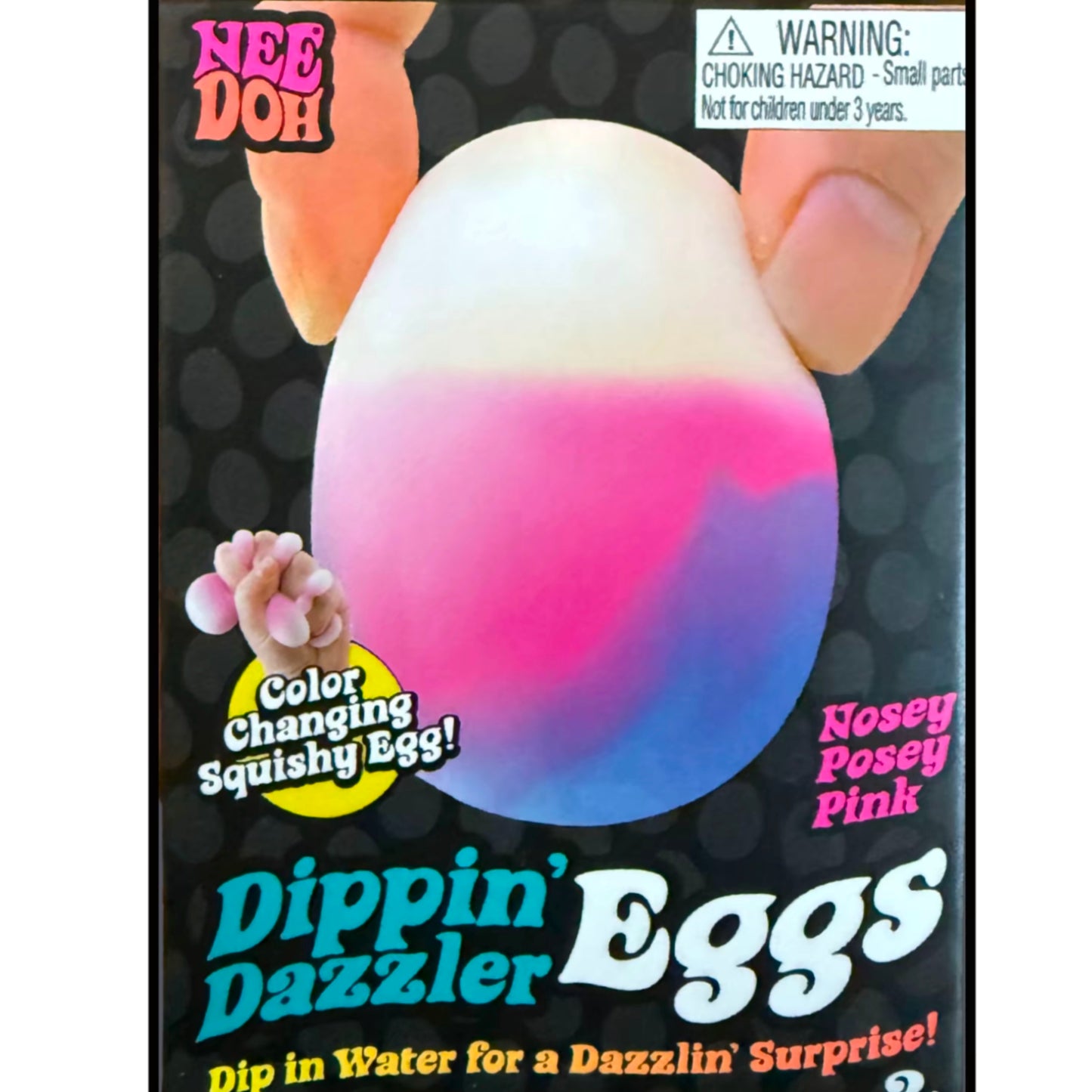 NeeDoh Dipping Dazzler Colour Change Eggs For Easter - Sensory Squishy Fidget Toy - Non-toxic Maltose Sugar
