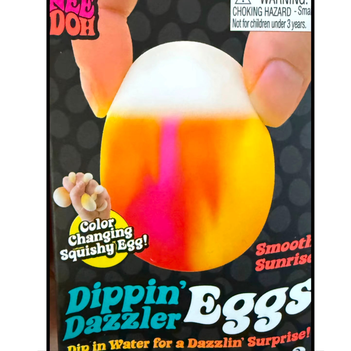 NeeDoh Dipping Dazzler Colour Change Eggs For Easter - Sensory Squishy Fidget Toy - Non-toxic Maltose Sugar
