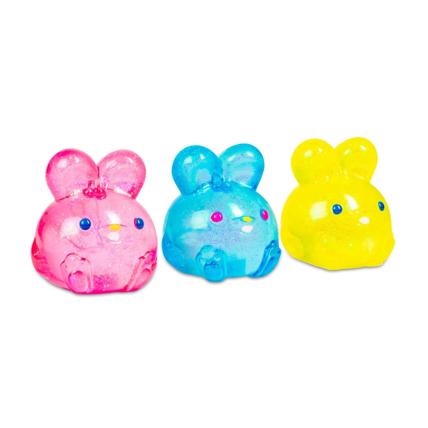 NeeDoh Jelly Hops Scented Maltose Sugar Bunnies - Squish n Sniff - Anti Stress Sensory ADHD Fidget Toy, 3 Translucent Colors (1 sent), Non-toxic