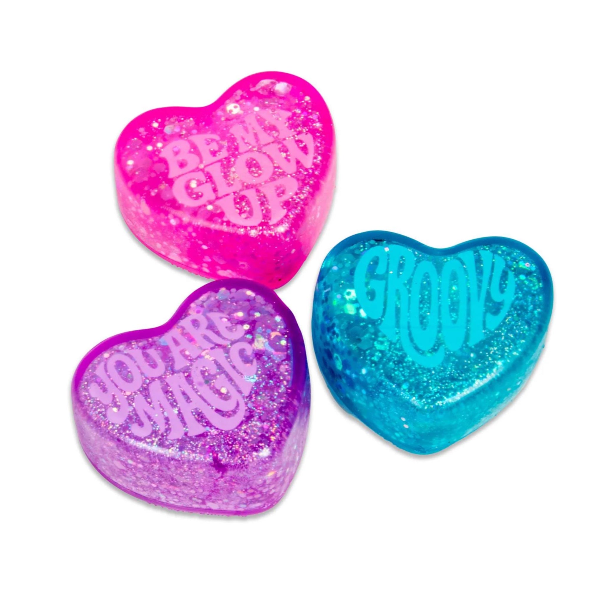 NeeDoh Teenie Sparkle Squeeze Hearts - Anti Stress Sensory ADHD
