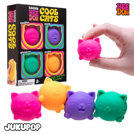 Teenie NeeDoh Cool Cats Kittens Fidget Toy Set - Sensory Toy