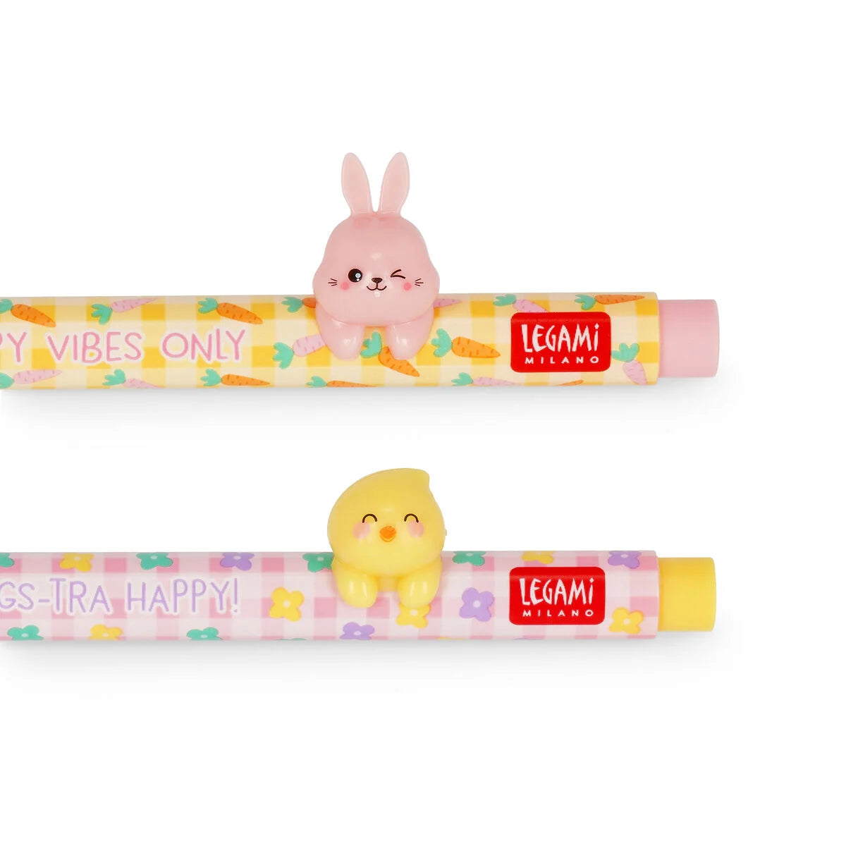 Legami Set of 2 Gel Pens with Animal Decoration - Lovely Friends - Hoppy Easter