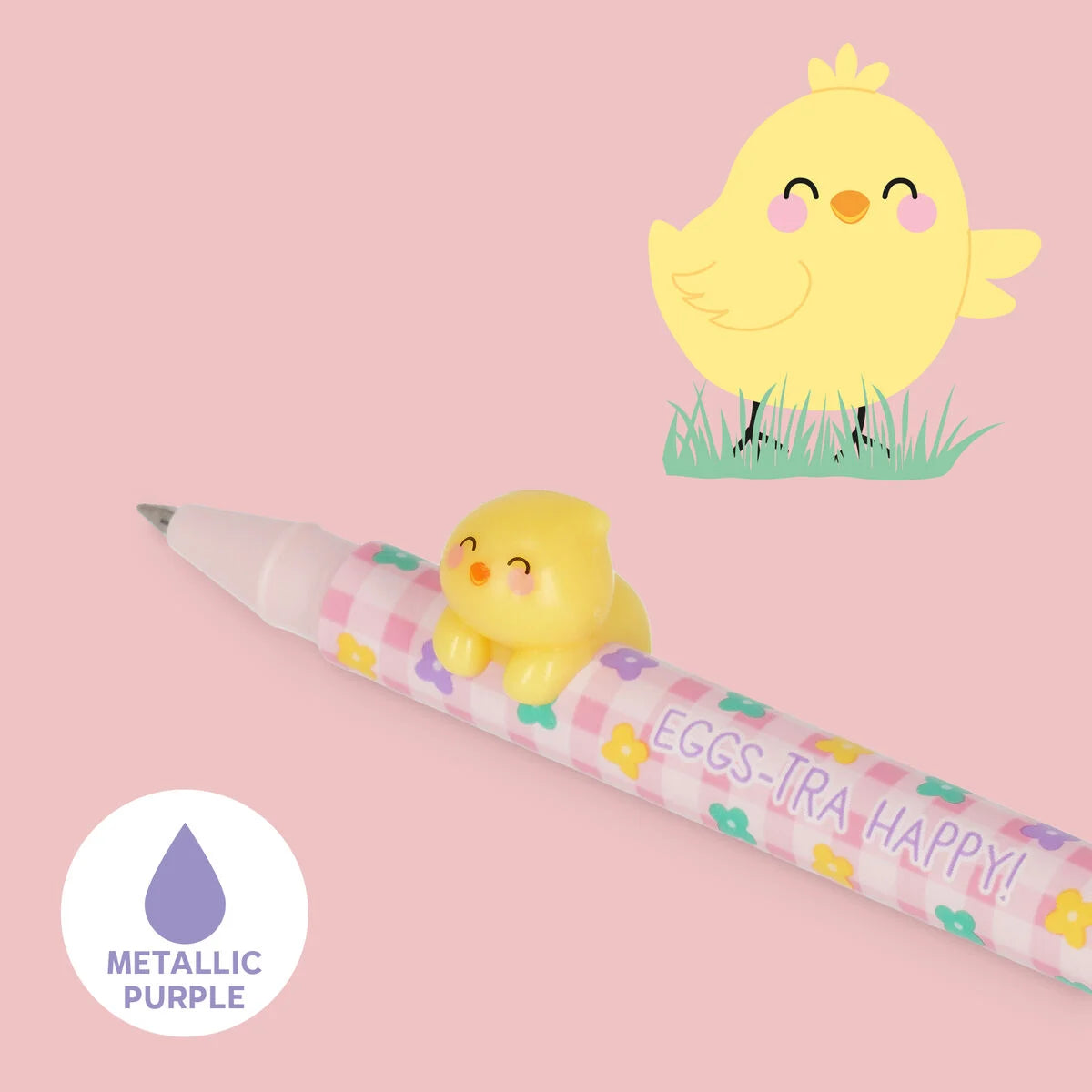 Legami Set of 2 Gel Pens with Animal Decoration - Lovely Friends - Hoppy Easter