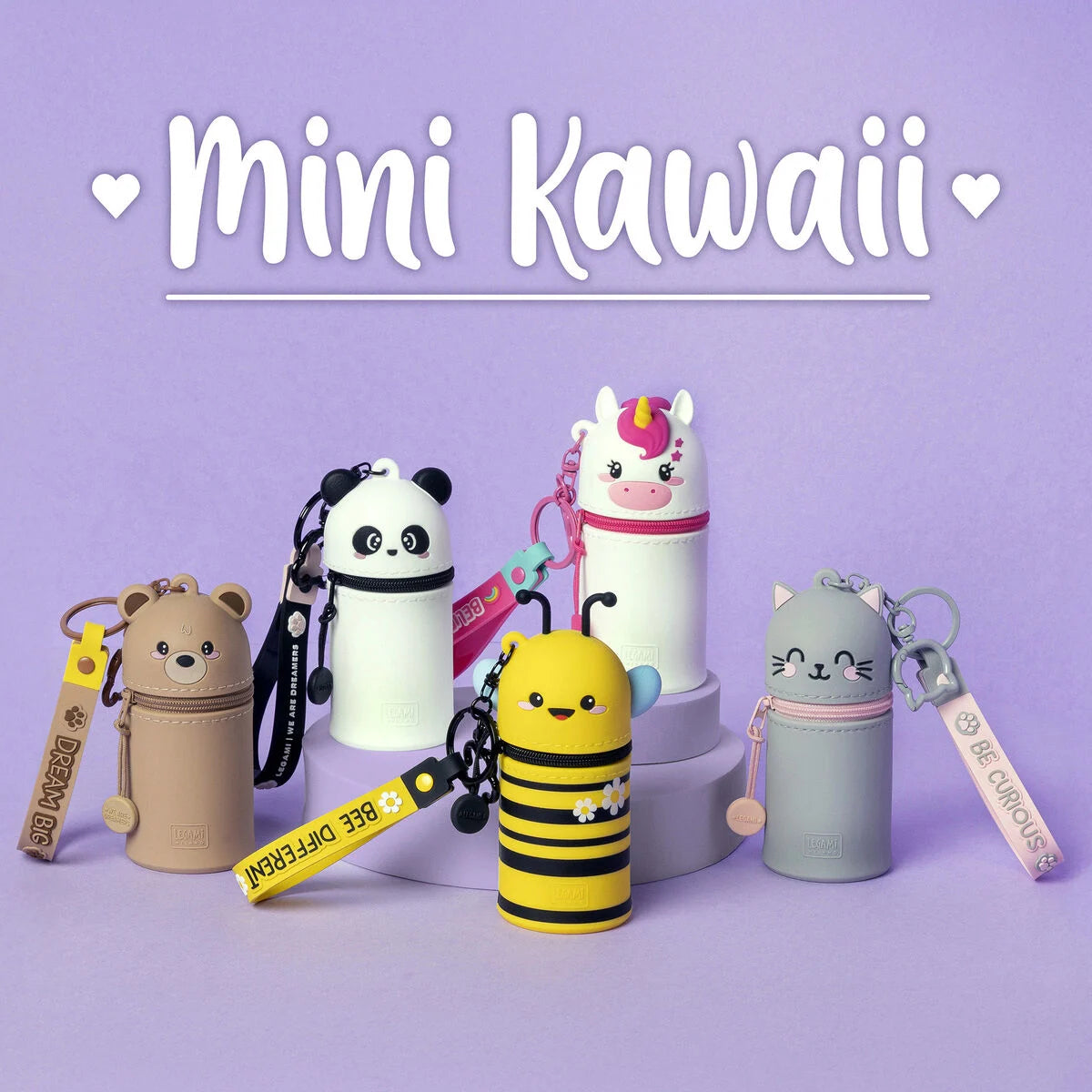 Legami Coin Purse with Key Ring - Mini Kawaii