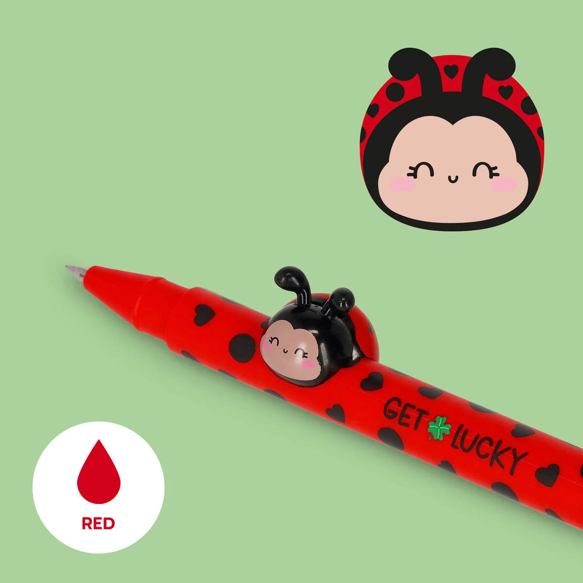 Legami Lovely Friends Gel Pens with Animal Charms - Refillable - Hippo, Bee, Sloth, Koala, Cat, Unicorn, Panda, Dinosaur, Tiger, Bunny, Llama, Bear