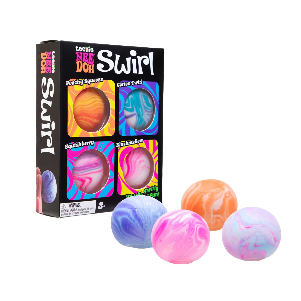 NeeDoh Teenie Swirl Multipack - Mini Squishy Stress Balls Sensory Toy Pack