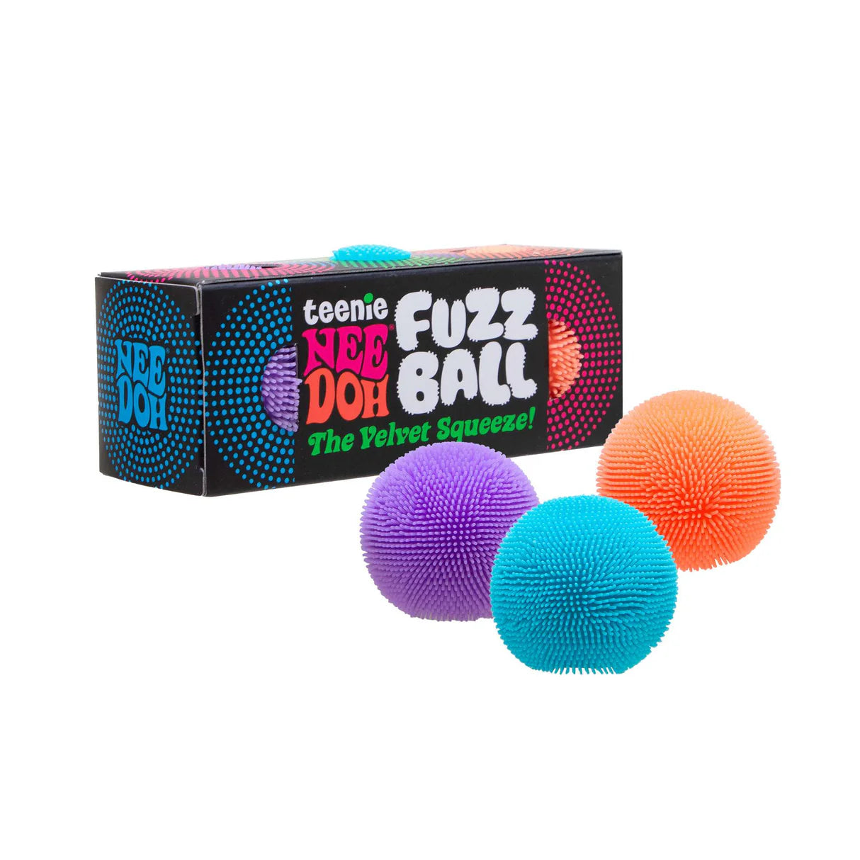 NeeDoh Teenie Fuzz Ball (3 Pack)- Mini Fuzzy Sensory Toy