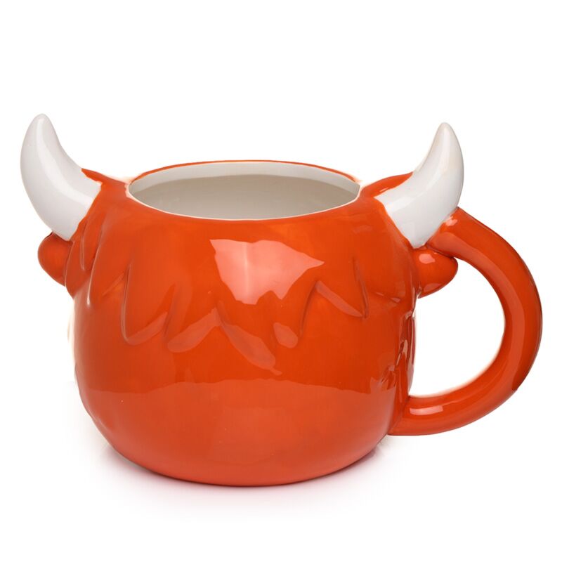 Highland Coo Cow Head Ceramic Shaped Mug