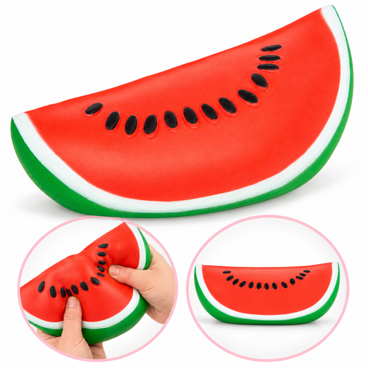 Big Squij Watermelon Slow-Rise Squishy Toy – Jumbo Fruit Sensory Fidget
